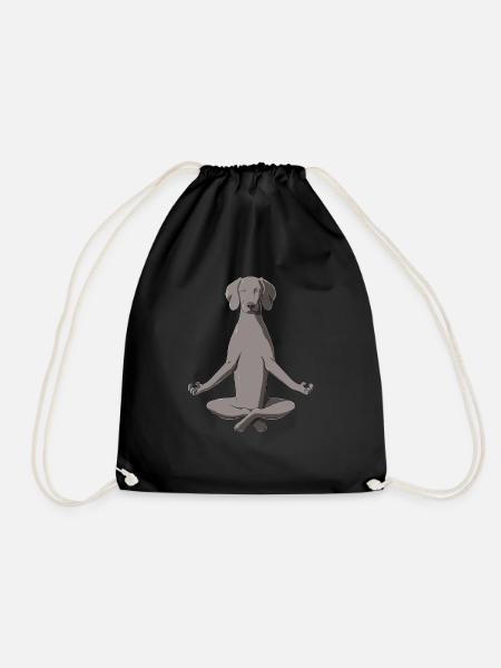 Yoga Weimaraner Hund - Turnbeutel - Schwarz