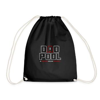 Father's Day Gift - Father's Day Saying - Father's Day - Drawstring Bag - black - Front