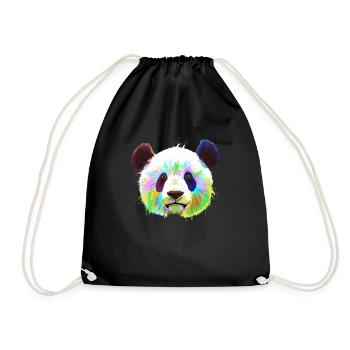 Splash Panda - Turnbeutel - Schwarz - Vorne