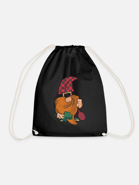 Gnom Zwerg Zwerge Kobold Kobolde Fee Elf Geschenk - Turnbeutel - Schwarz