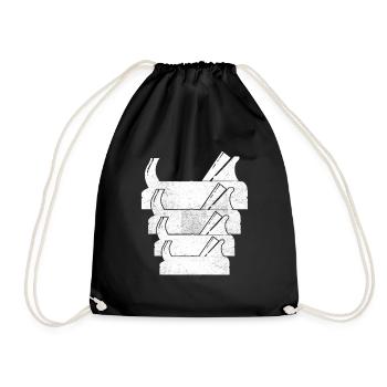 Rétro menuisier menuisier outil - Sac de sport léger - noir - Devant