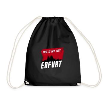 Erfurt - My City - City Breaks - Road Trip - Drawstring Bag - black - Front