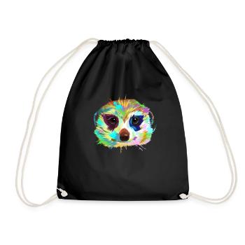 Meerkat Portrait - Drawstring Bag - black - Front