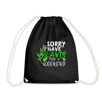 Gardener gardener hobby gardener gardening gift - Drawstring Bag - black - Front
