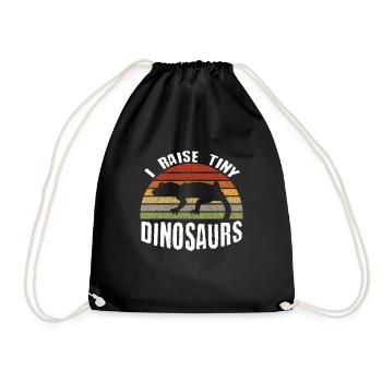 Funny Crested Gecko Pet Lizard Lover Reptile Gift - Drawstring Bag - black - Front