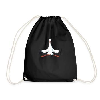 Méditation cigogne - Sac de sport léger - noir - Devant