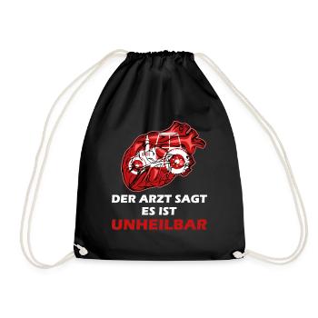 Le médecin dit que c’est un tracteur incurable - Sac de sport léger - noir - Devant