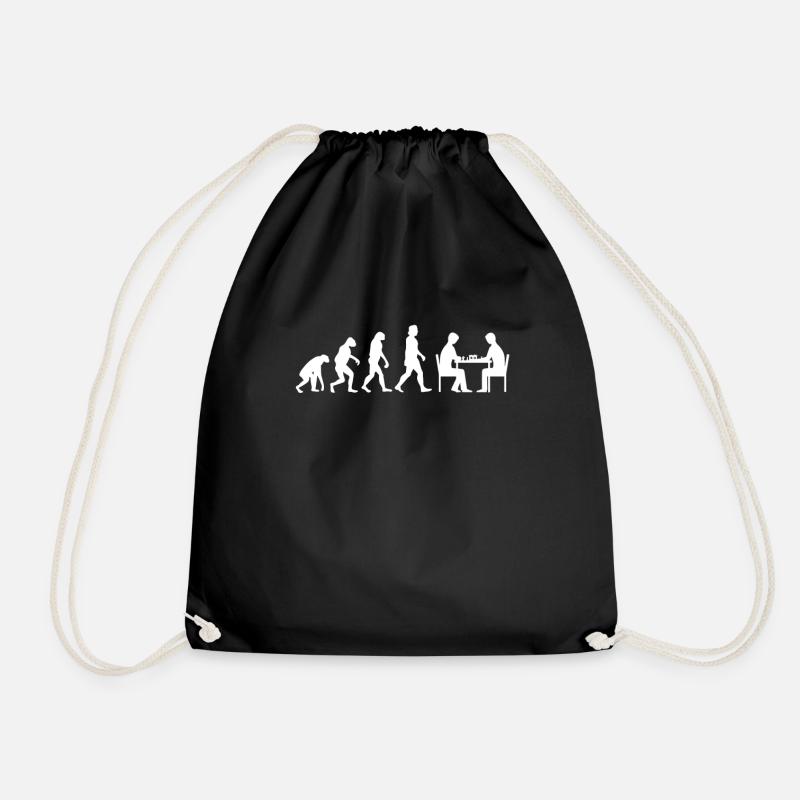 Chess Chess Set Chess Checkerboard Checkmate - Drawstring Bag - black