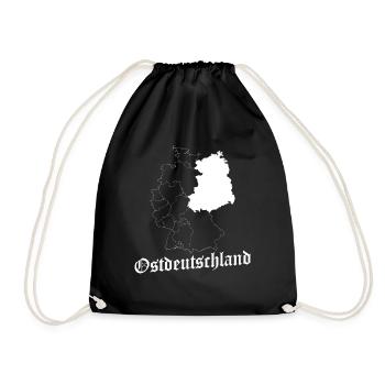 DDR Ostdeutschland - Turnbeutel - Schwarz - Vorne