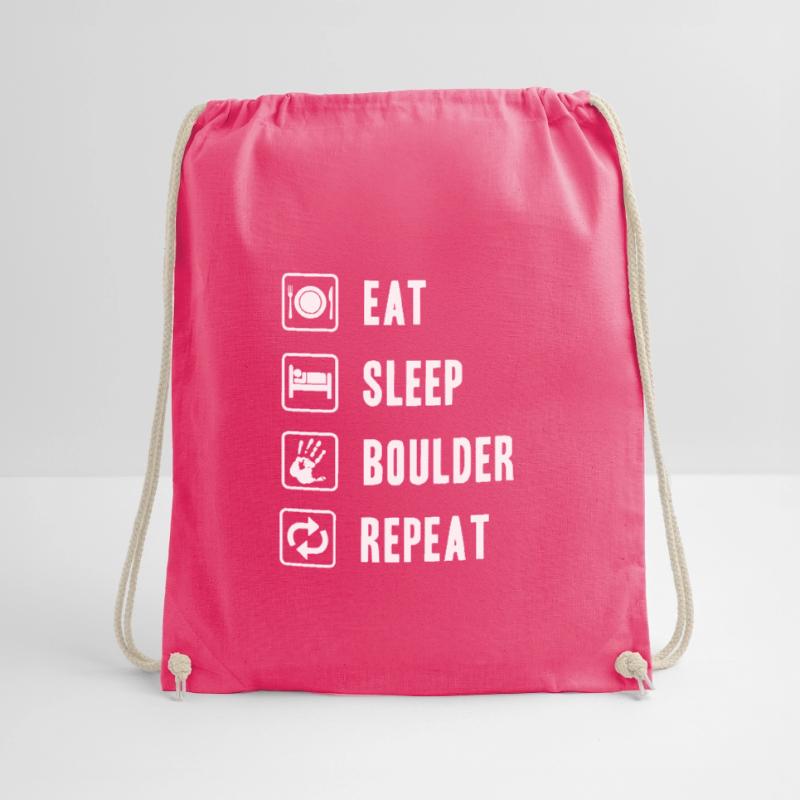 Boulderer Eat Sleep Boulder Repeat Kletterer Turnbeutel