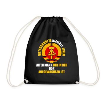 Unterschätz Niemals Alten Mann DDR Ostdeutschland - Turnbeutel - Schwarz - Vorne