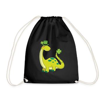 Doux dinosaures St Patricks Jour Dino enfants - Sac de sport léger - noir - Devant