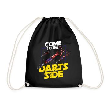 Dart player saying - Drawstring Bag - black - Front