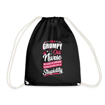 Grumpy Old Nurse - Turnbeutel - Schwarz - Vorne