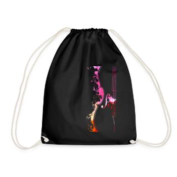 Violoncelle musicien cadeau pour violoncelle joueur - Sac de sport léger - noir - Devant