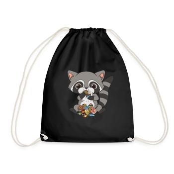 Raton laveur raton laveur bébé raton laveur - Sac de sport léger - noir - Devant