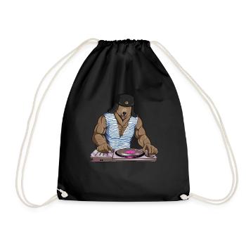 Ours de diskjockey russe - Sac de sport léger - noir - Devant