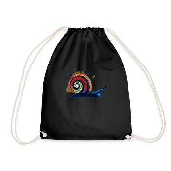 Escargot coloré - Sac de sport léger - noir - Devant