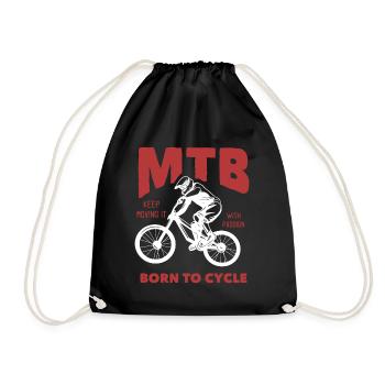 Bicycle Bicycling Biker Cycling Bicycle - Drawstring Bag - black - Front