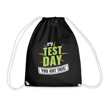 Funny Testing Teacher Preschool Teacher - Drawstring Bag - black - Front