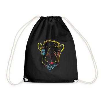 Camel Strokes - Drawstring Bag - black - Front