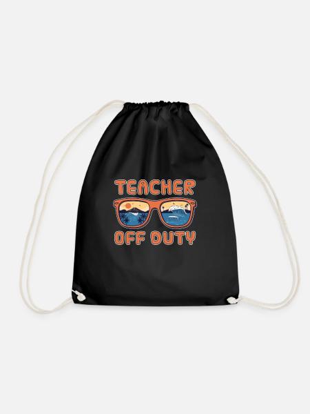 Funny Teacher Off Duty Preschool Teacher - Turnbeutel - Schwarz