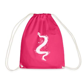 Snake - Drawstring Bag - fuchsia - Front