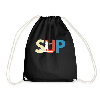 Stand Up Paddling SUP Paddle Board water sports - Drawstring Bag - black - Front