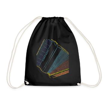 Accordéon musicien cadeau pour musiciens - Sac de sport léger - noir - Devant