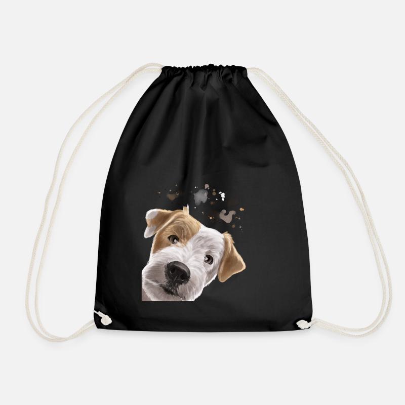 Neugieriger Parson Russel Terrier Hund - Turnbeutel - Schwarz