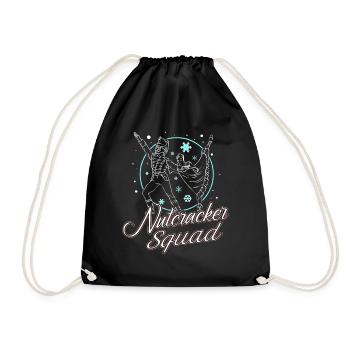Nutcracker Squad Ballet dancer ballerina gift - Drawstring Bag - black - Front