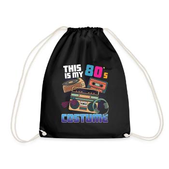 This Is My 80's Costume Vintage Disco Gadget - Drawstring Bag - black - Front