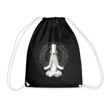 Bedlington Terrier chien méditation - Sac de sport léger - noir - Devant
