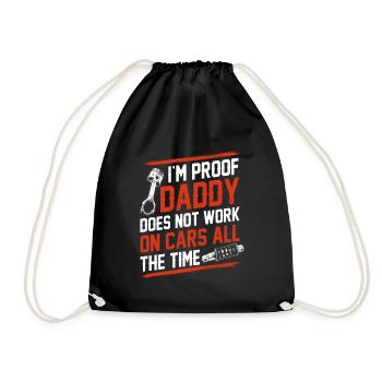 Daddy Kids Mechanic Baby Mechanic Gift Fathers Day - Turnbeutel - Schwarz - Vorne