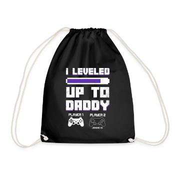Level Up To Daddy 2020 I'm Going To Be A Dad To Be - Turnbeutel - Schwarz - Vorne