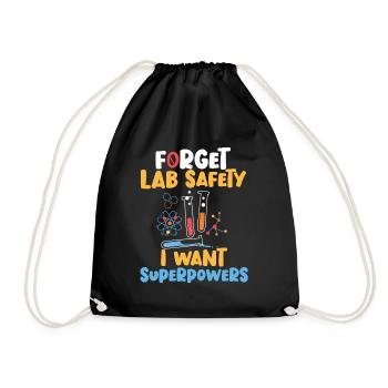 I Want Superpowers School Nerd Funny Teacher - Drawstring Bag - black - Front