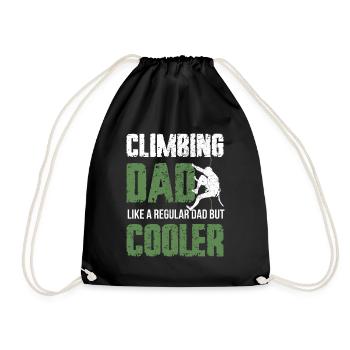 Kletter Papa Bouldern Climbing Dad - Turnbeutel - Schwarz - Vorne