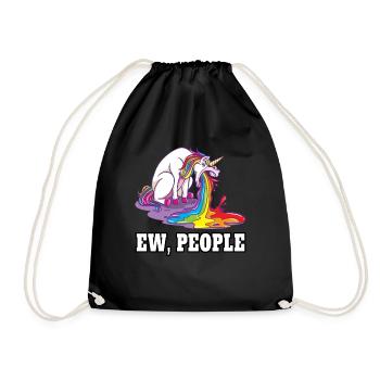 Ew People Licorne - Sac de sport léger - noir - Devant