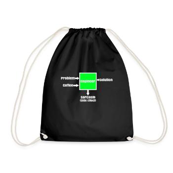 Ingenieur Ingenieurin Bauwesen Geschenk - Turnbeutel - Schwarz - Vorne
