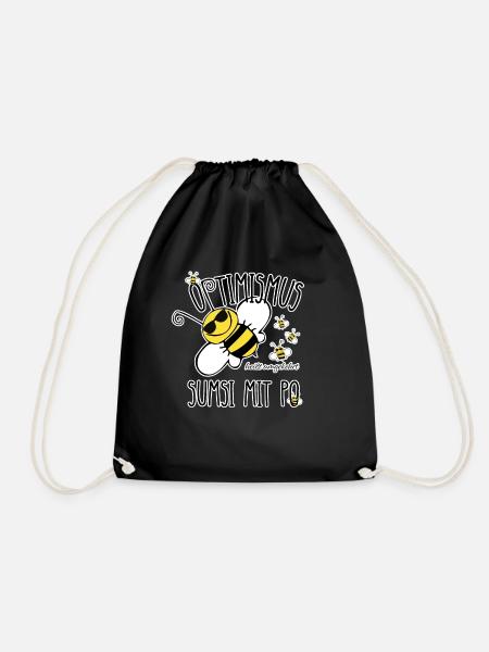 Optimismus Sumsi mit Po Imker Bienen Hummel Honig - Turnbeutel - Schwarz