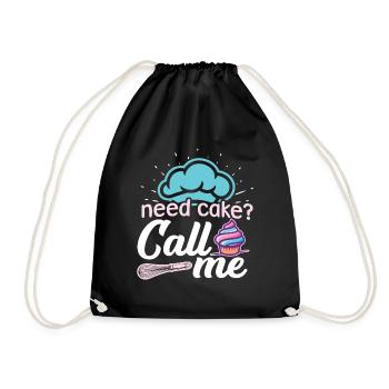 Need Cake Call Me Cake Artist Baker Cupcake - Sac de sport léger - noir - Devant