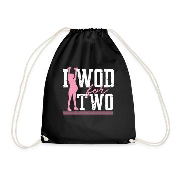 Je WOD For Two Pregnancy Workout Buddy Maternity - Sac de sport léger - noir - Devant
