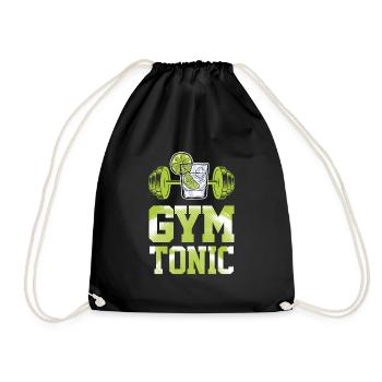 Gym Tonic Exercice et Cocktails Entraînement drôle de gym - Sac de sport léger - noir - Devant