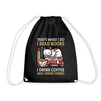 C'est ce que je fais je lis des livres que je bois - Sac de sport léger - noir - Devant