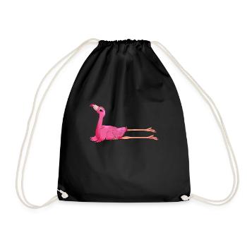 Flamingo Yoga Liebhaber Geschenk Yoga Lehrer - Turnbeutel - Schwarz - Vorne