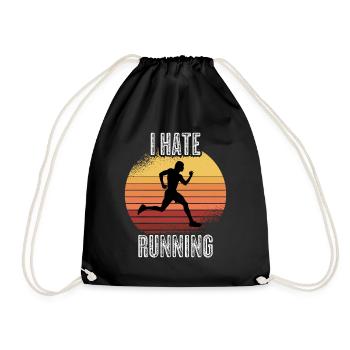 Coureur de course marathon cadeau drôle - Sac de sport léger - noir - Devant