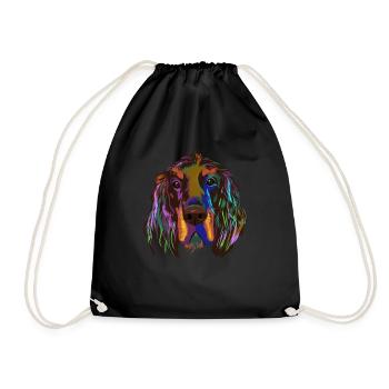 Gordon setter chien - Sac de sport léger - noir - Devant
