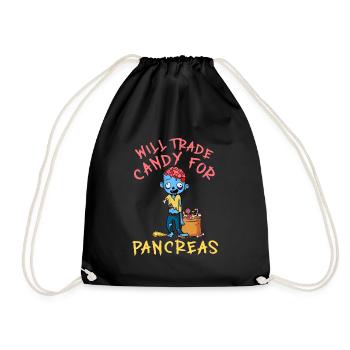 Trade Candy For Pancreas Type 1 Diabetes Awareness - Turnbeutel - Schwarz - Vorne