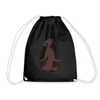 Chien de garde allemand méditant - Sac de sport léger - noir - Devant