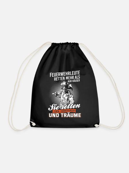 Feuerwehrleute Feuerwehrmann Retten Feuerwehr Ehre - Turnbeutel - Schwarz
